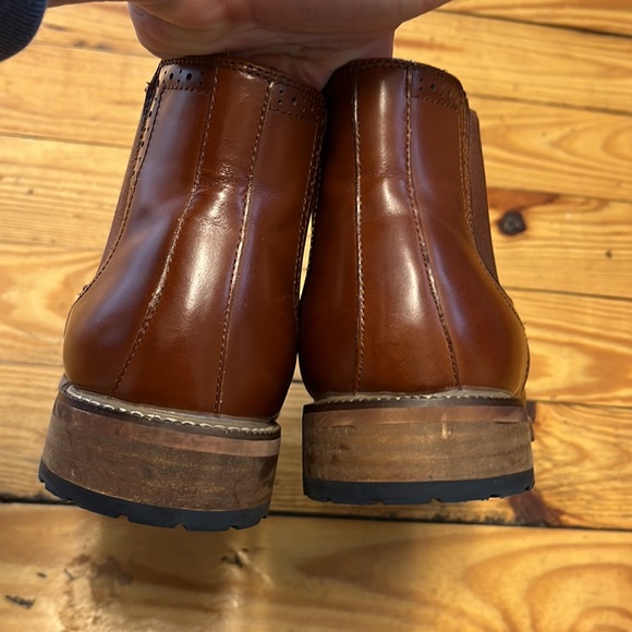 Joseph Abboud brown leather ankle pull on boots men’s 8.5 D - Picture 6 of 7